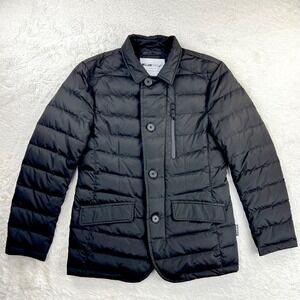 William Rast Quilted Jacket‎ Women's SMALL Black Button Up Puffer Coat Lined